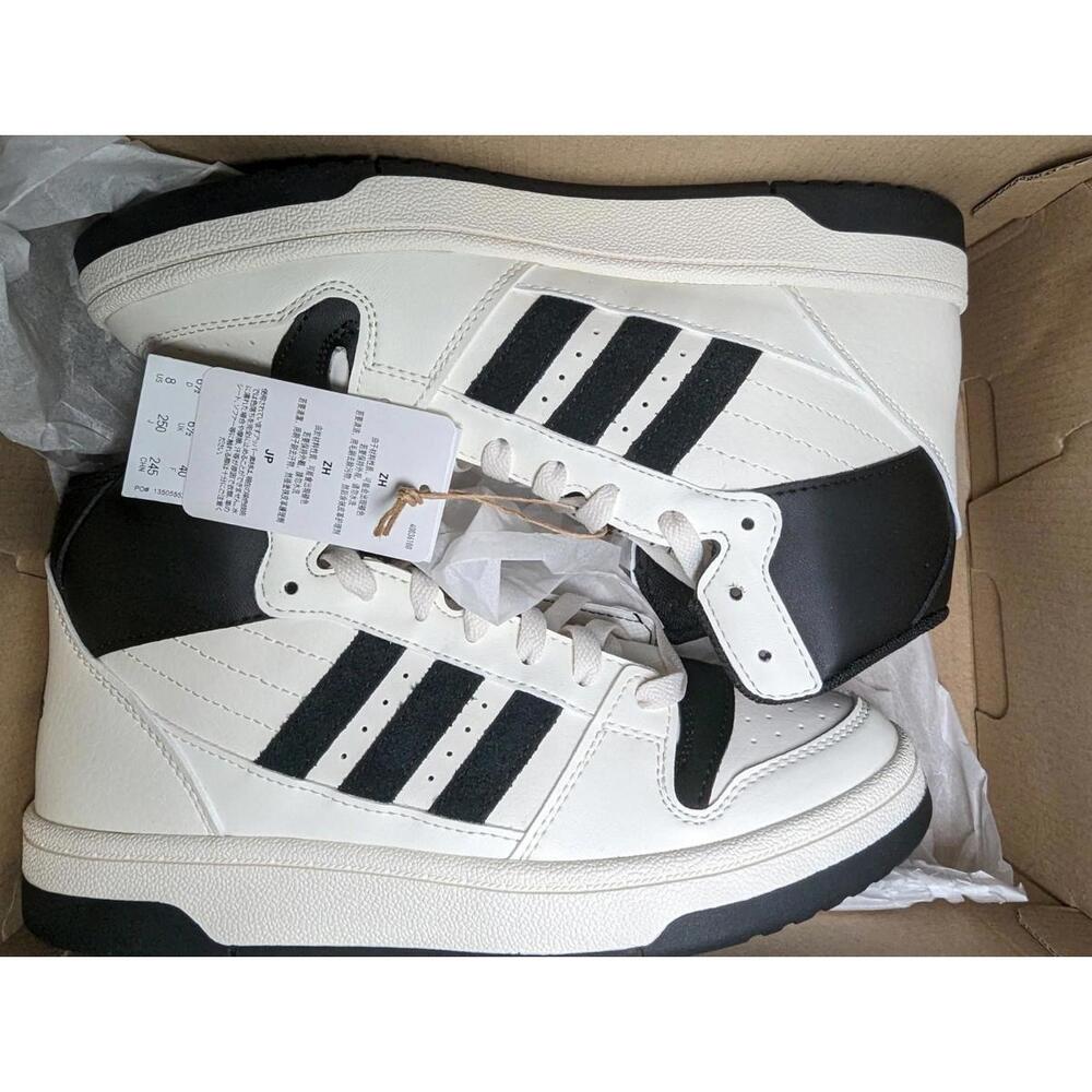 Womens Size 8 / Kids 7Y Adidas Break Start Mid White Black New IH7880 Shoes New - Picture 3 of 5